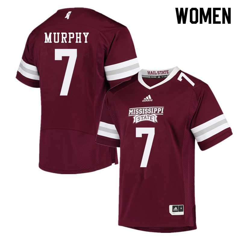 Women #7 Marcus Murphy Mississippi State Bulldogs College Football Jerseys Sale-Maroon